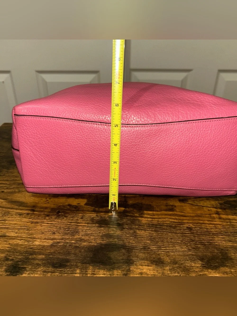 Coach Pebbled Leather Rich Berry Pink Medium Tote